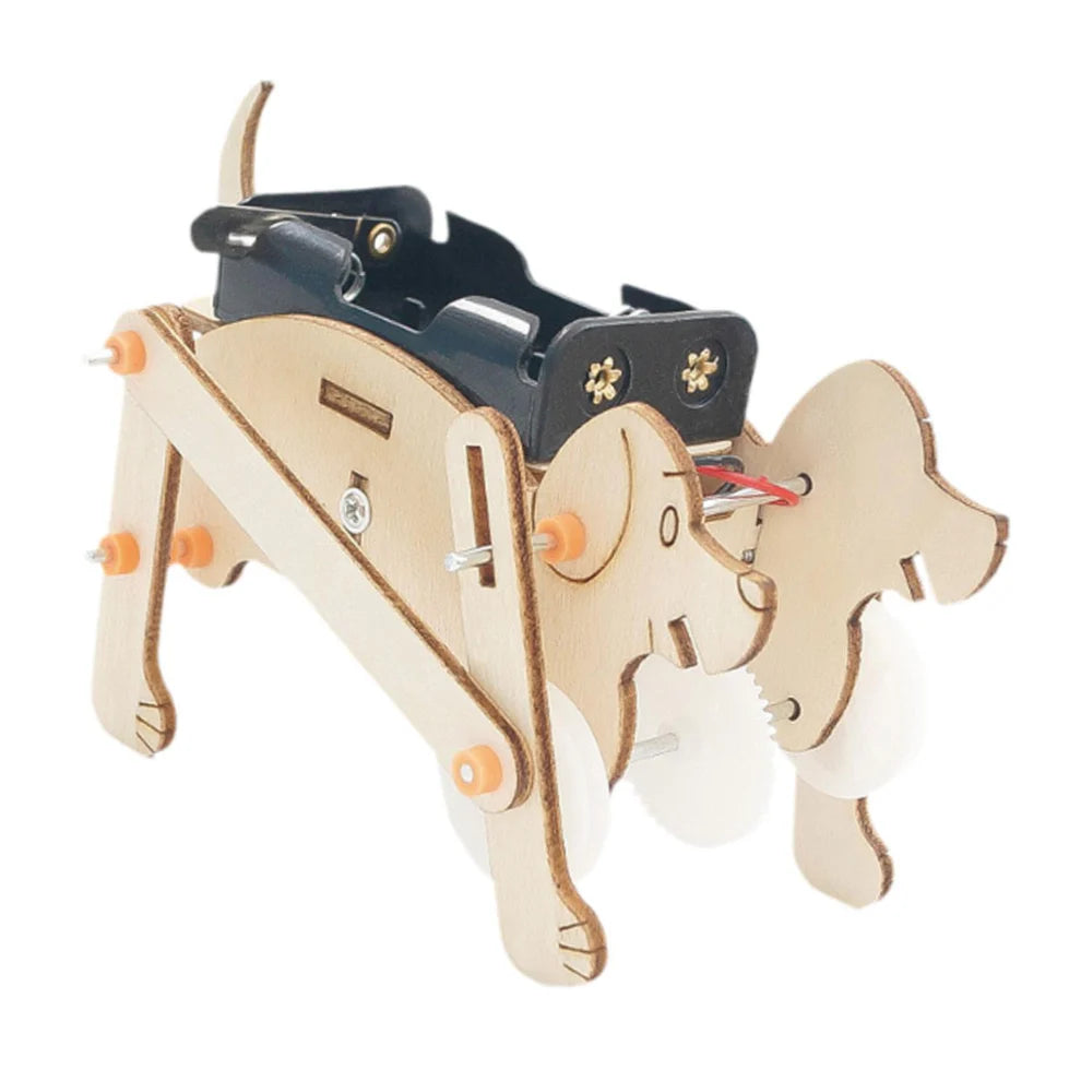 DIY Wooden Robot Dog STEM Kit Robo-Dog A STEM Adventure Hands-On STEM Build Your Own Dog With DIY Science Physic Project Experiment For School Children